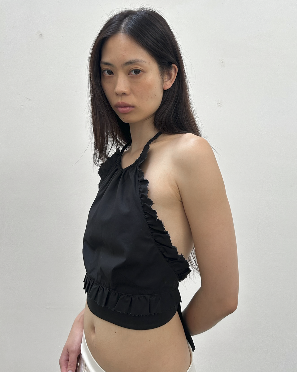 RED Valentino Ruffle Halter Top