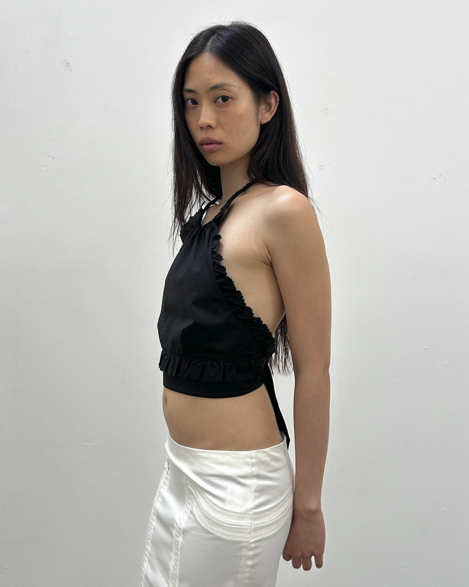 RED Valentino Ruffle Halter Top
