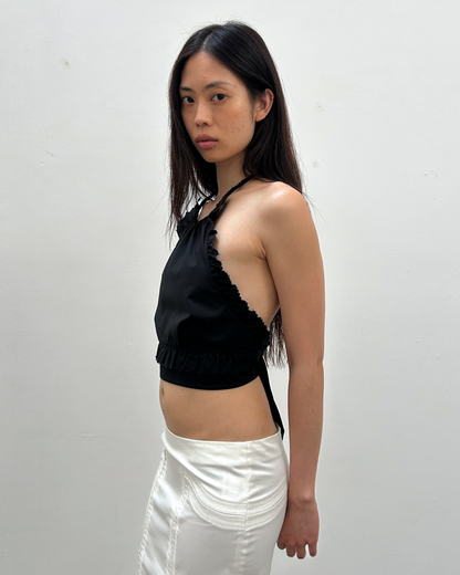 RED Valentino Ruffle Halter Top