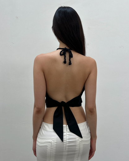 RED Valentino Ruffle Halter Top