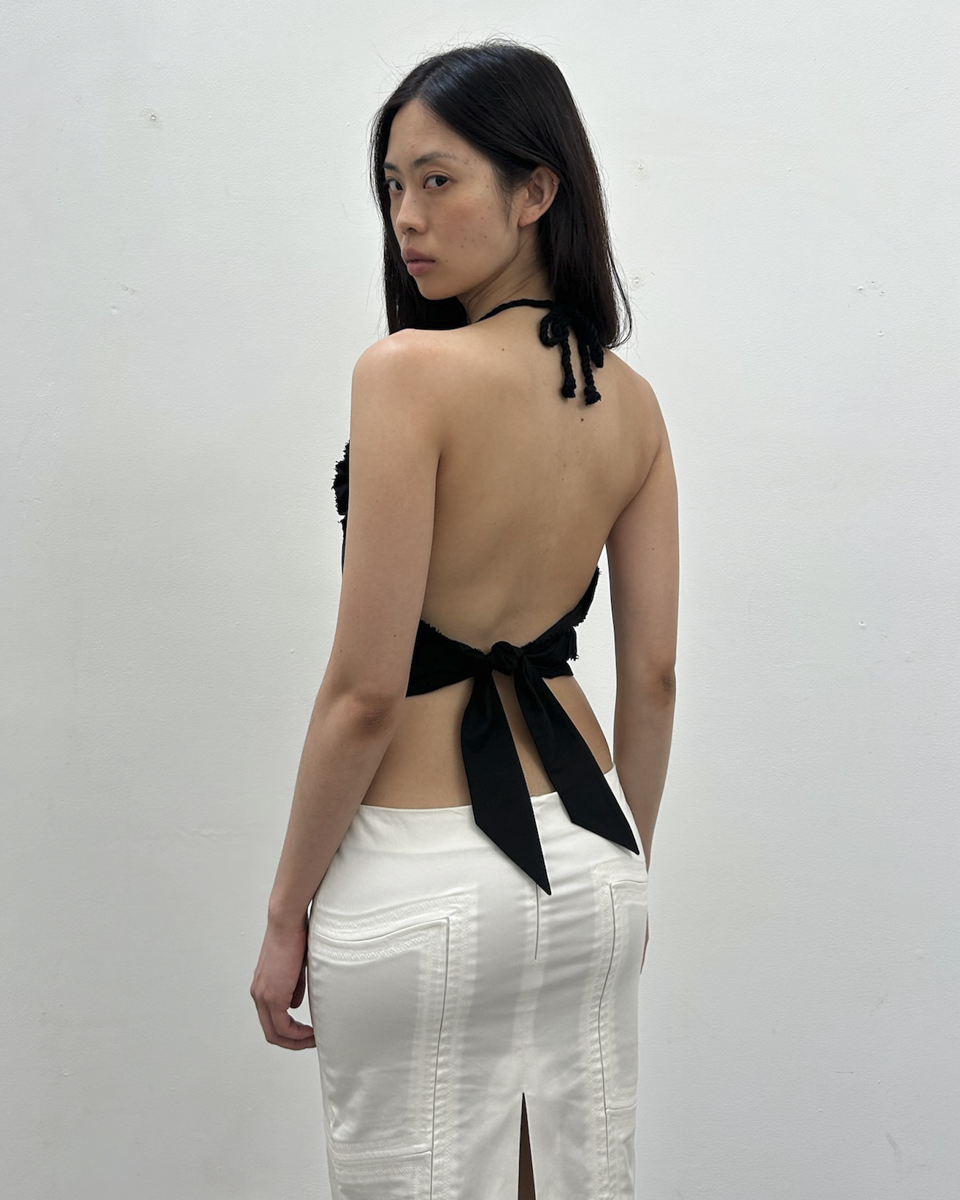 RED Valentino Ruffle Halter Top
