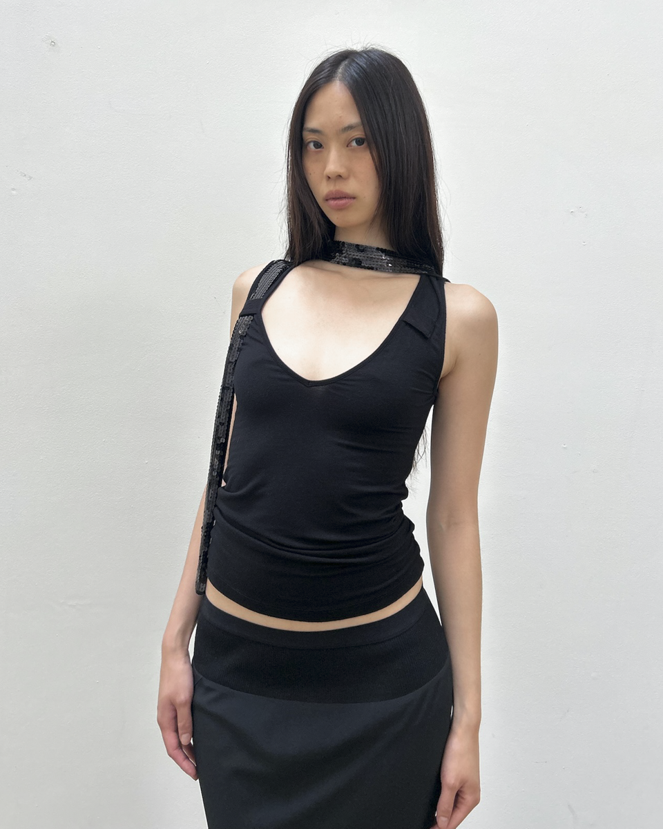 Sisley Sequin Tie Top