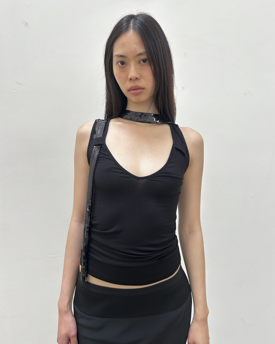 Sisley Sequin Tie Top