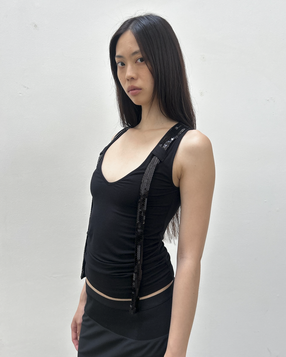 Sisley Sequin Tie Top