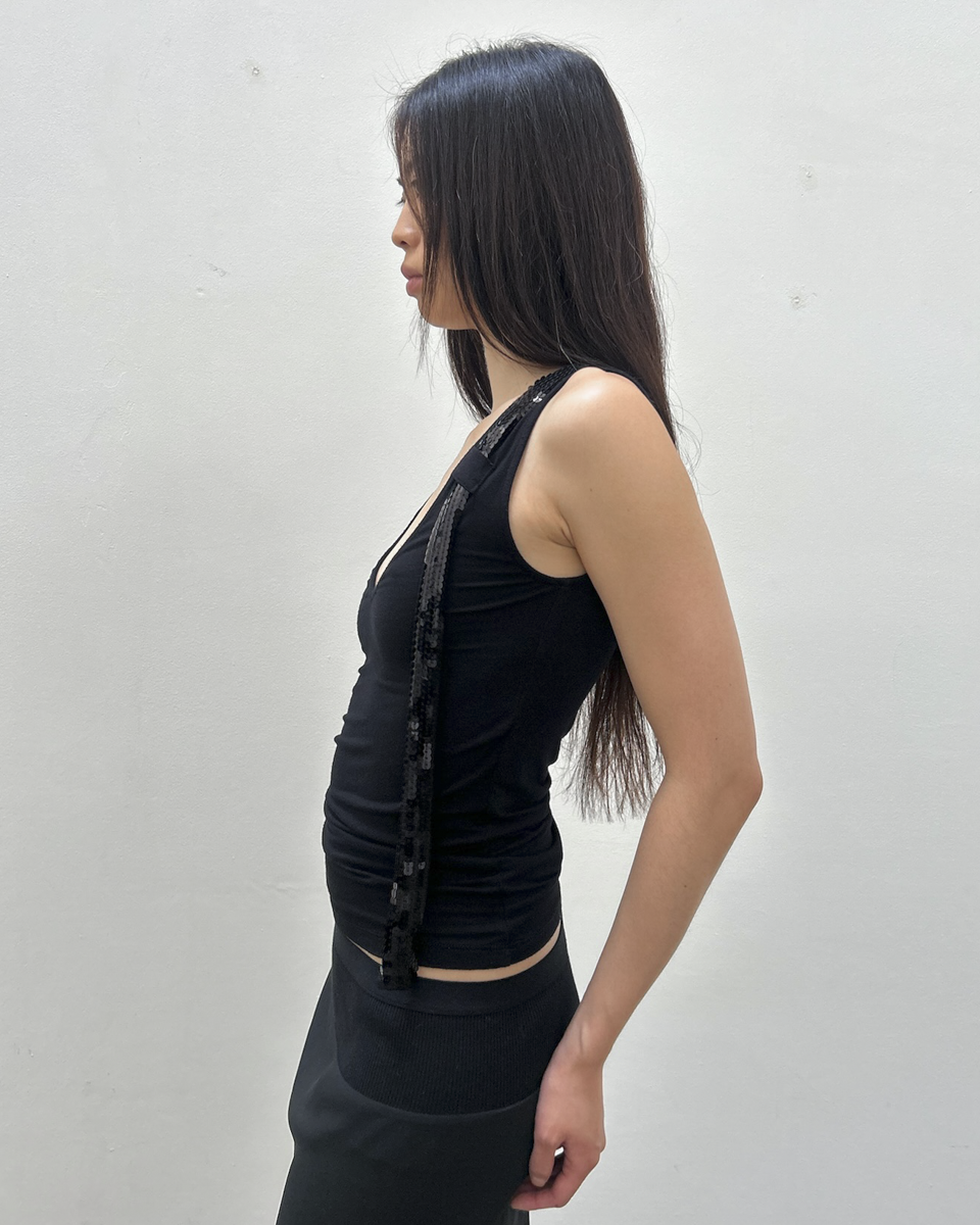 Sisley Sequin Tie Top