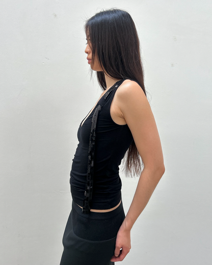 Sisley Sequin Tie Top