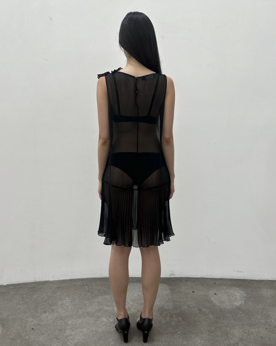 Vintage Sheer Drop-Waist Dress