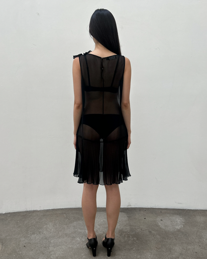Vintage Sheer Drop-Waist Dress