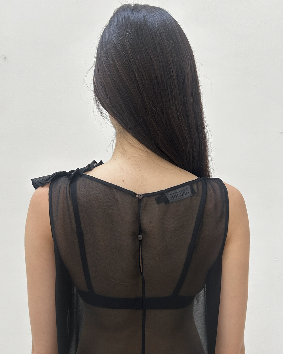 Vintage Sheer Drop-Waist Dress