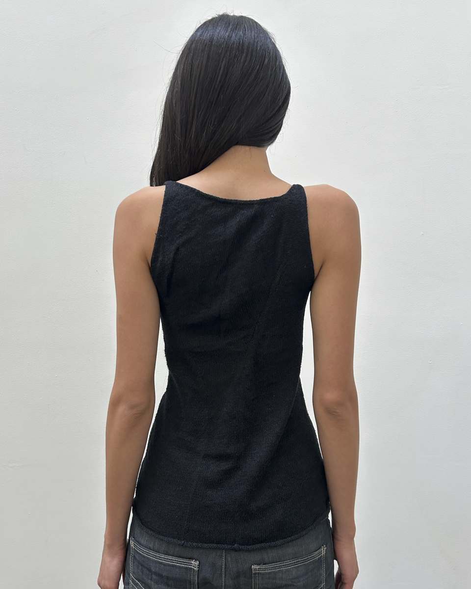 Y's Yohji Yamamoto Ruched Tank