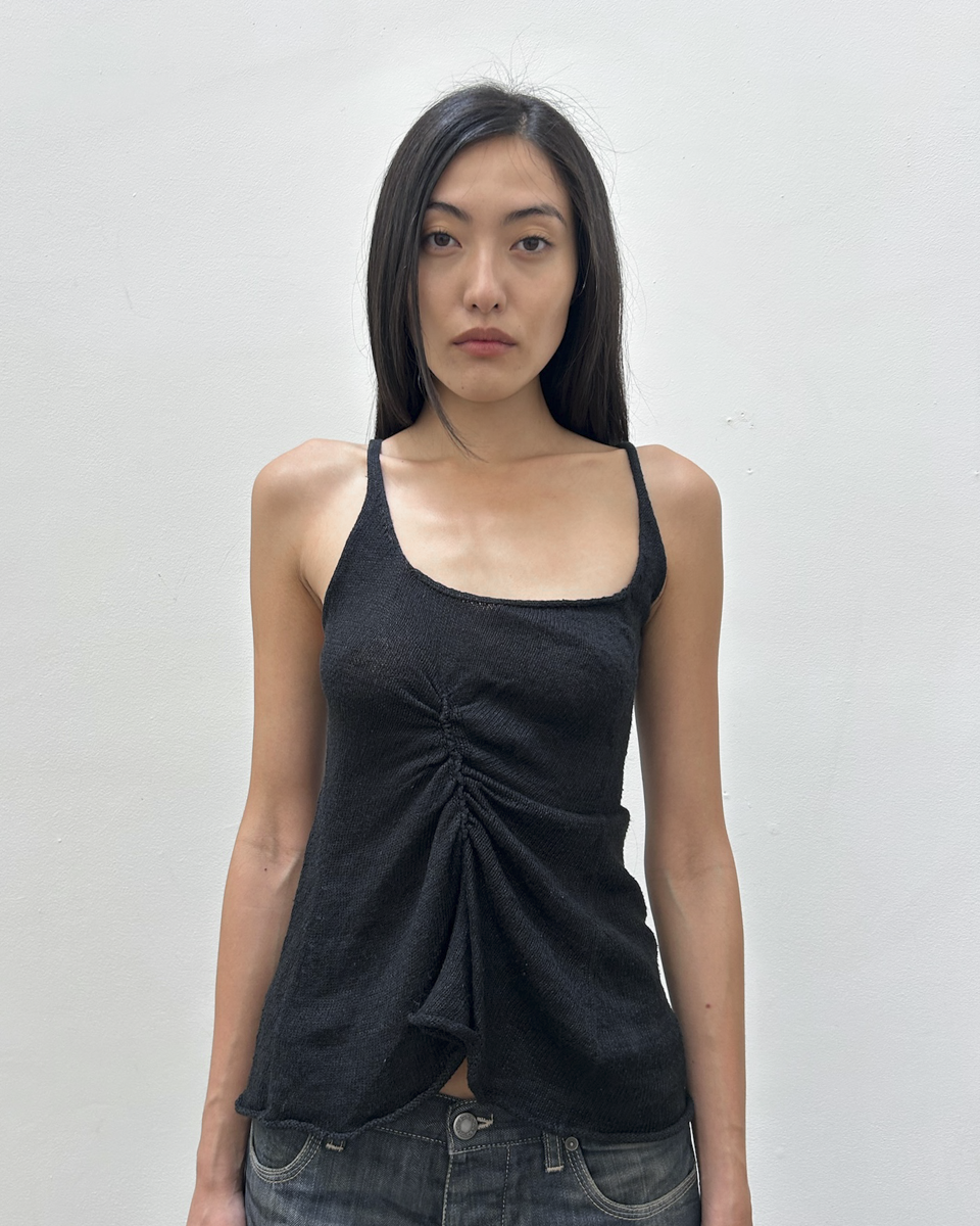 Y's Yohji Yamamoto Ruched Tank