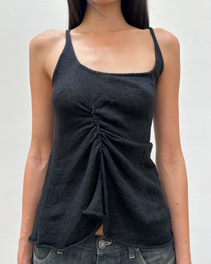 Y's Yohji Yamamoto Ruched Tank