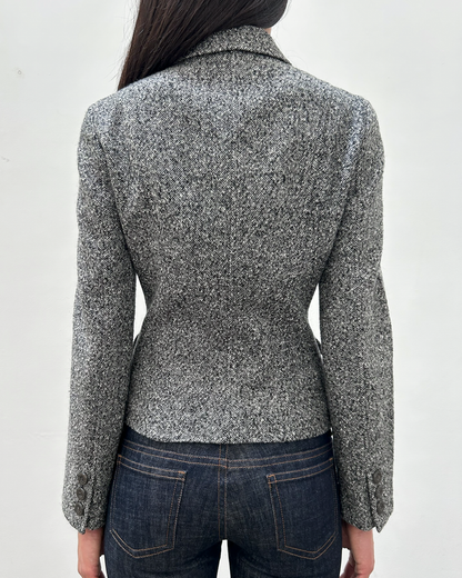Burberry Tweed Double-Breasted Jacket