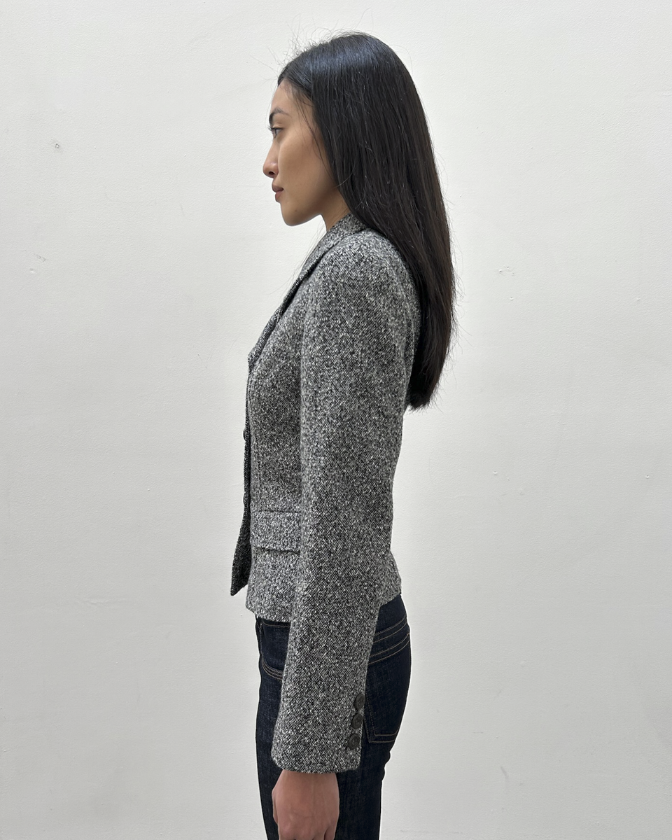 Burberry Tweed Double-Breasted Jacket