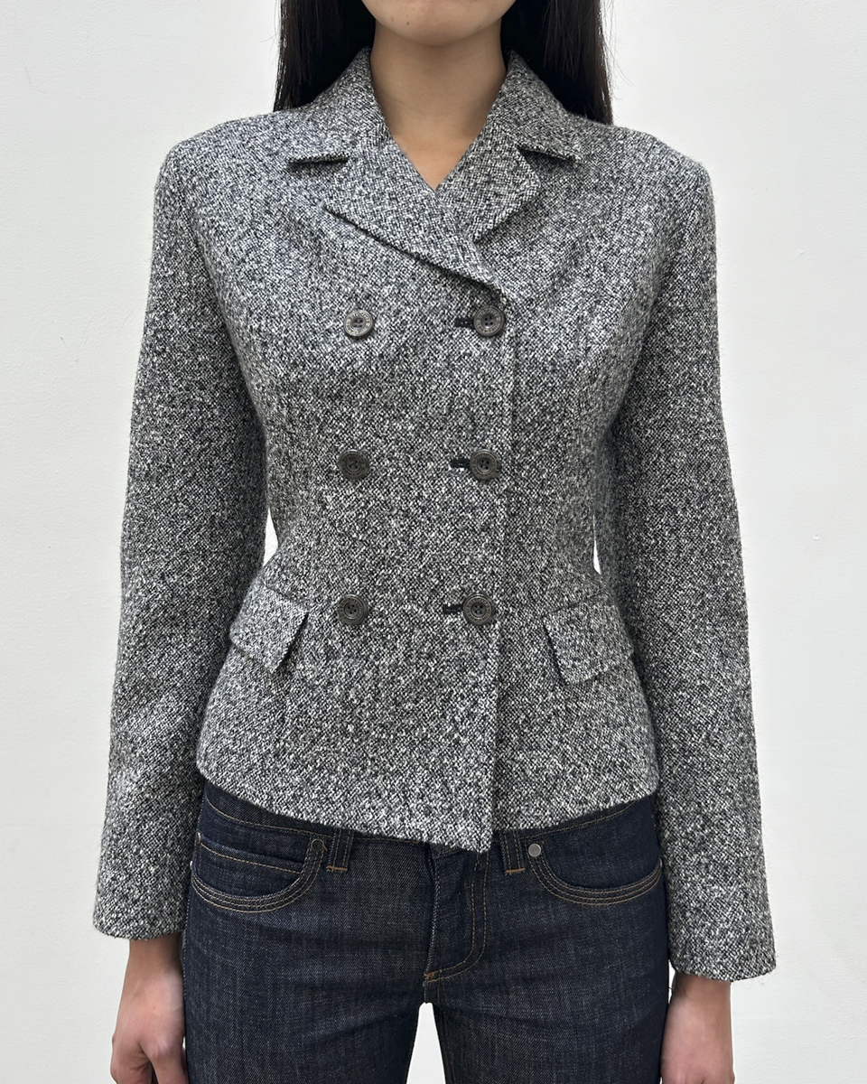 Burberry Tweed Double-Breasted Jacket