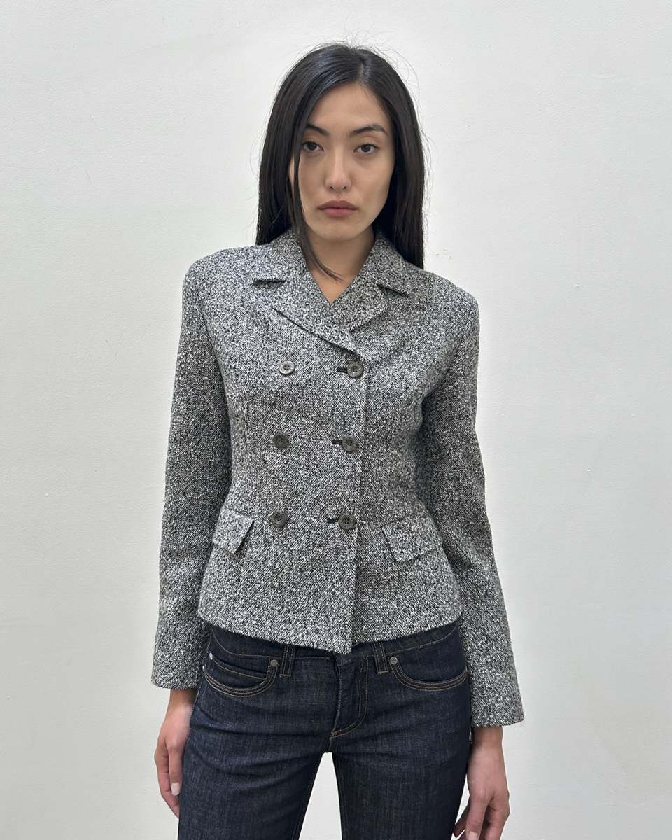 Burberry Tweed Double-Breasted Jacket