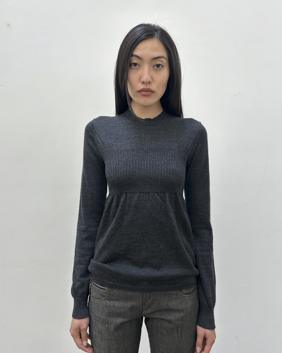Junya Watanabe Comme des Garçons FW2005 Gathered Waist Knit