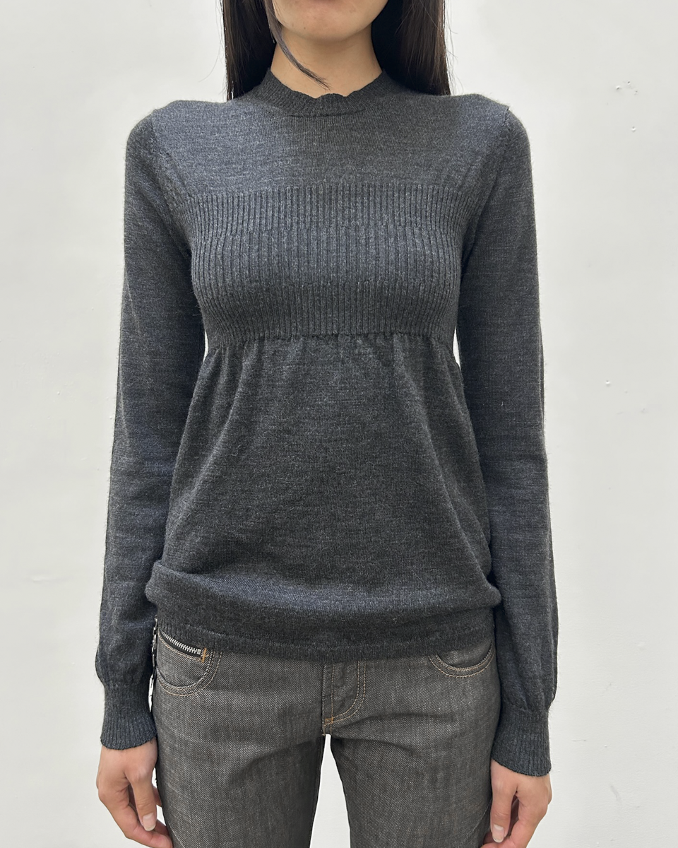 Junya Watanabe Comme des Garçons FW2005 Gathered Waist Knit