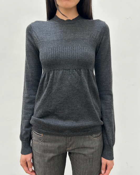 Junya Watanabe Comme des Garçons FW2005 Gathered Waist Knit