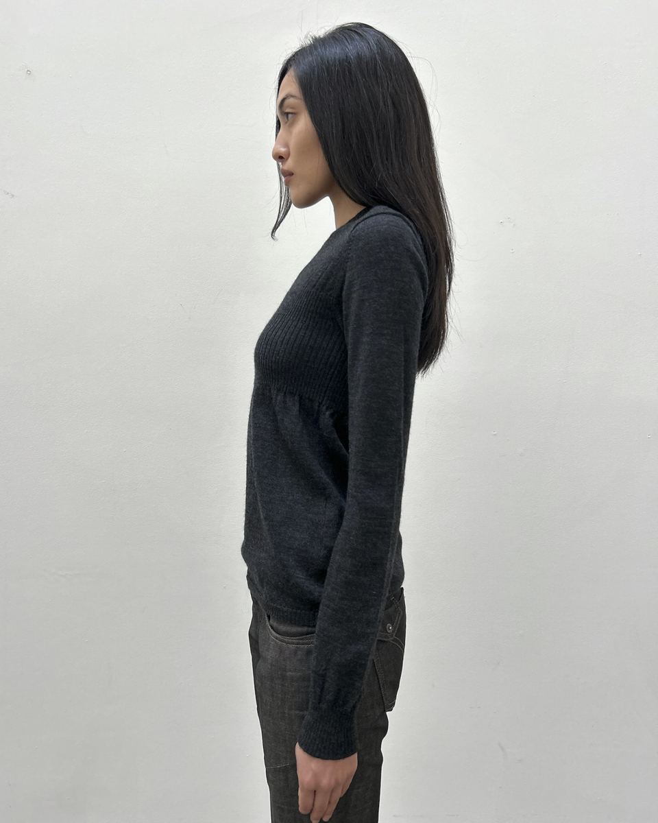 Junya Watanabe Comme des Garçons FW2005 Gathered Waist Knit