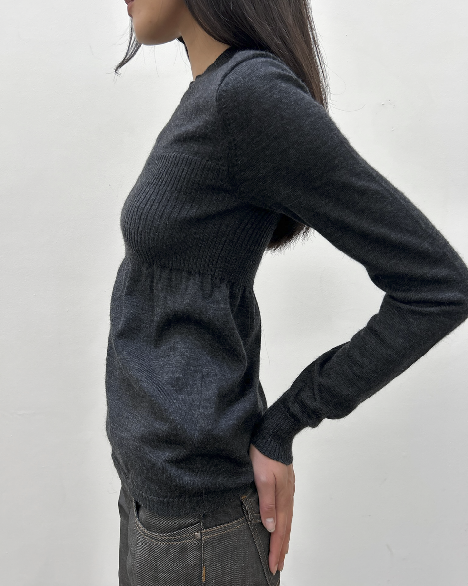 Junya Watanabe Comme des Garçons FW2005 Gathered Waist Knit