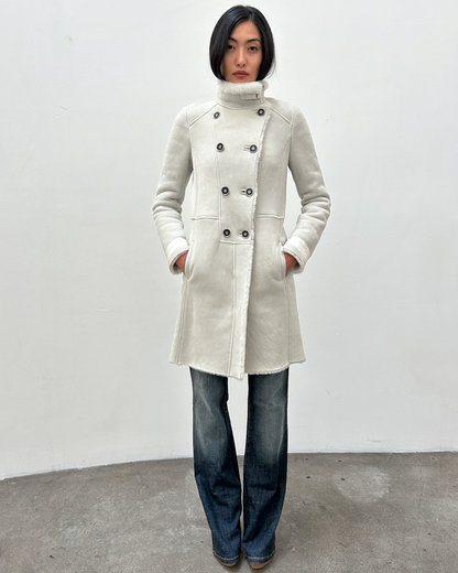 Patrizia Pepe Mouton Shearling Coat