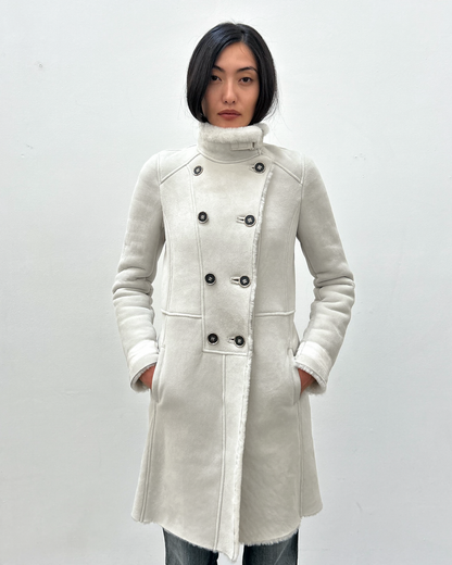 Patrizia Pepe Mouton Shearling Coat