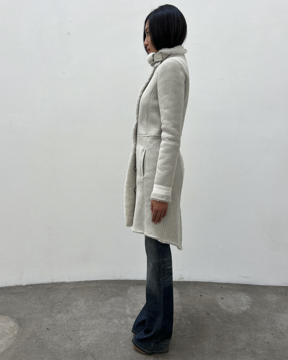 Patrizia Pepe Mouton Shearling Coat