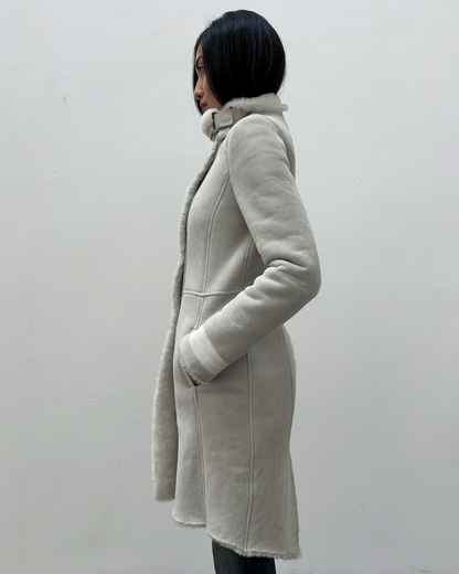 Patrizia Pepe Mouton Shearling Coat