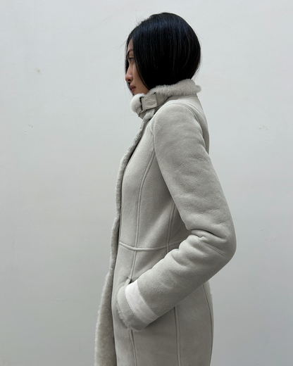Patrizia Pepe Mouton Shearling Coat