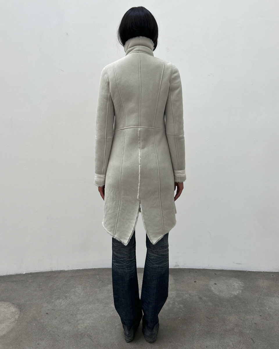 Patrizia Pepe Mouton Shearling Coat