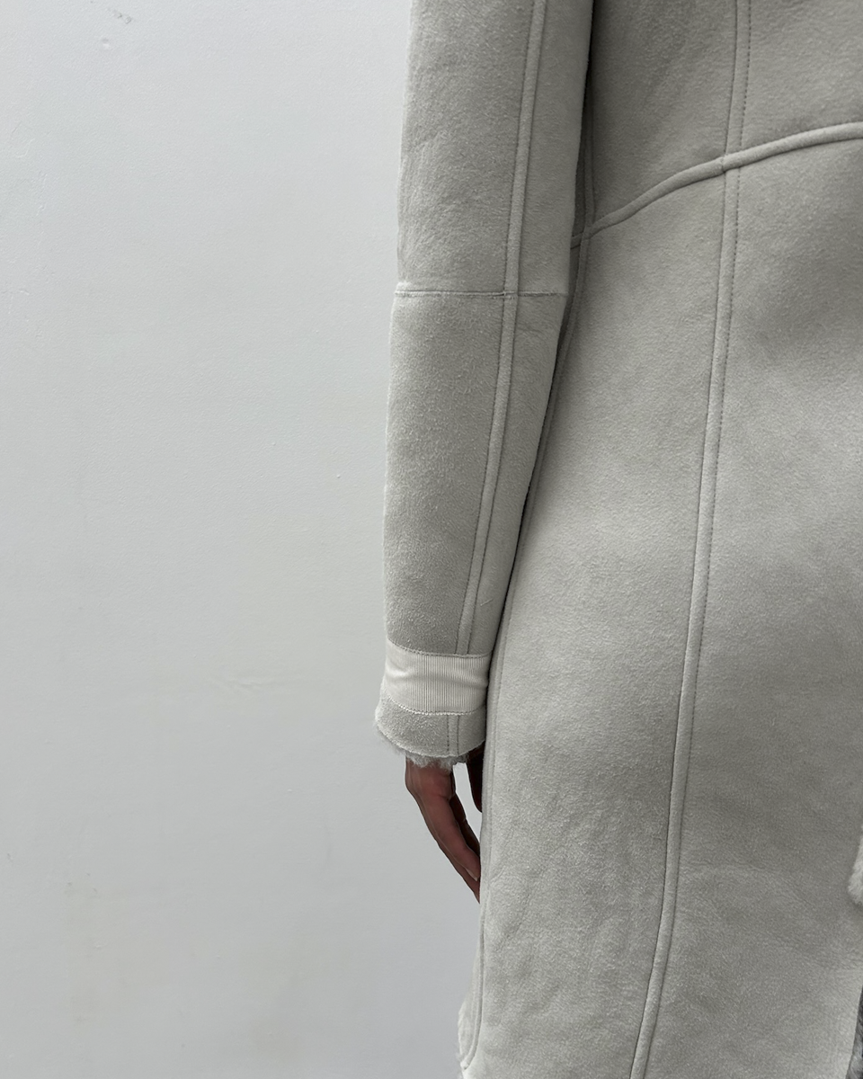 Patrizia Pepe Mouton Shearling Coat