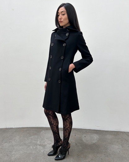 Patrizia Pepe Double-Breasted Wool Coat