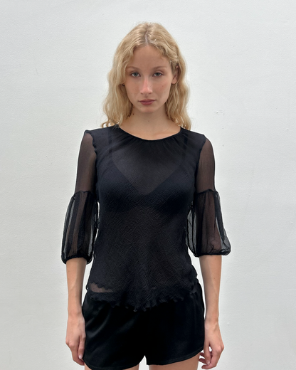 Emporio Armani Sheer Silk Blouse