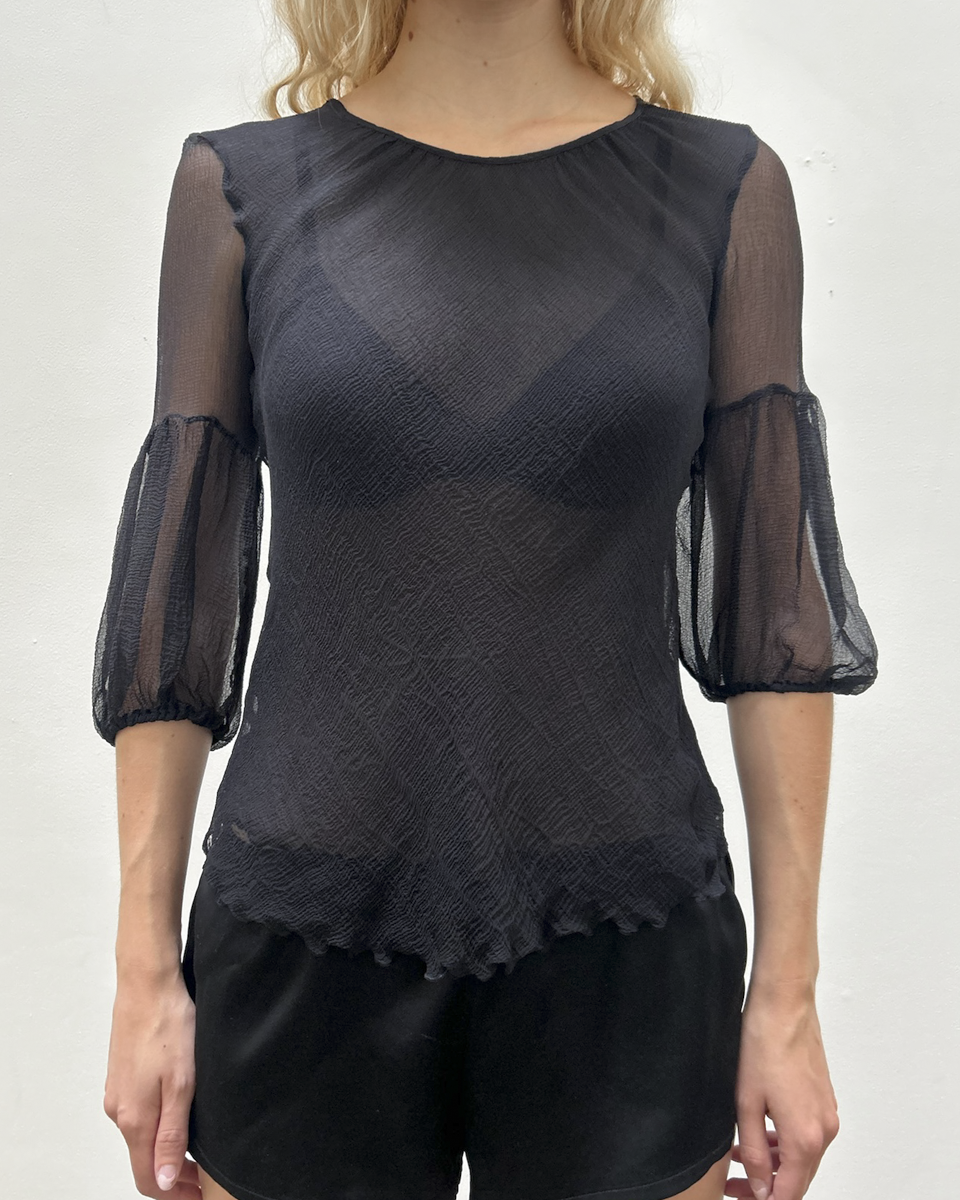 Emporio Armani Sheer Silk Blouse