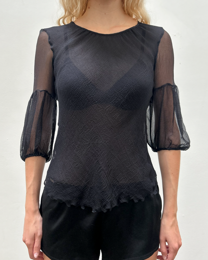 Emporio Armani Sheer Silk Blouse
