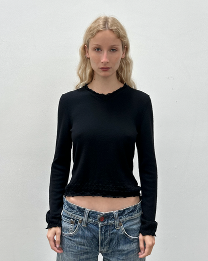 Comme des Garçons FW2005 Ruffle-Trim Sweater