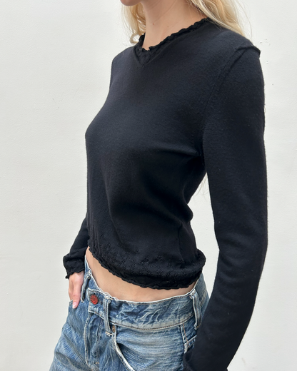 Comme des Garçons FW2005 Ruffle-Trim Sweater