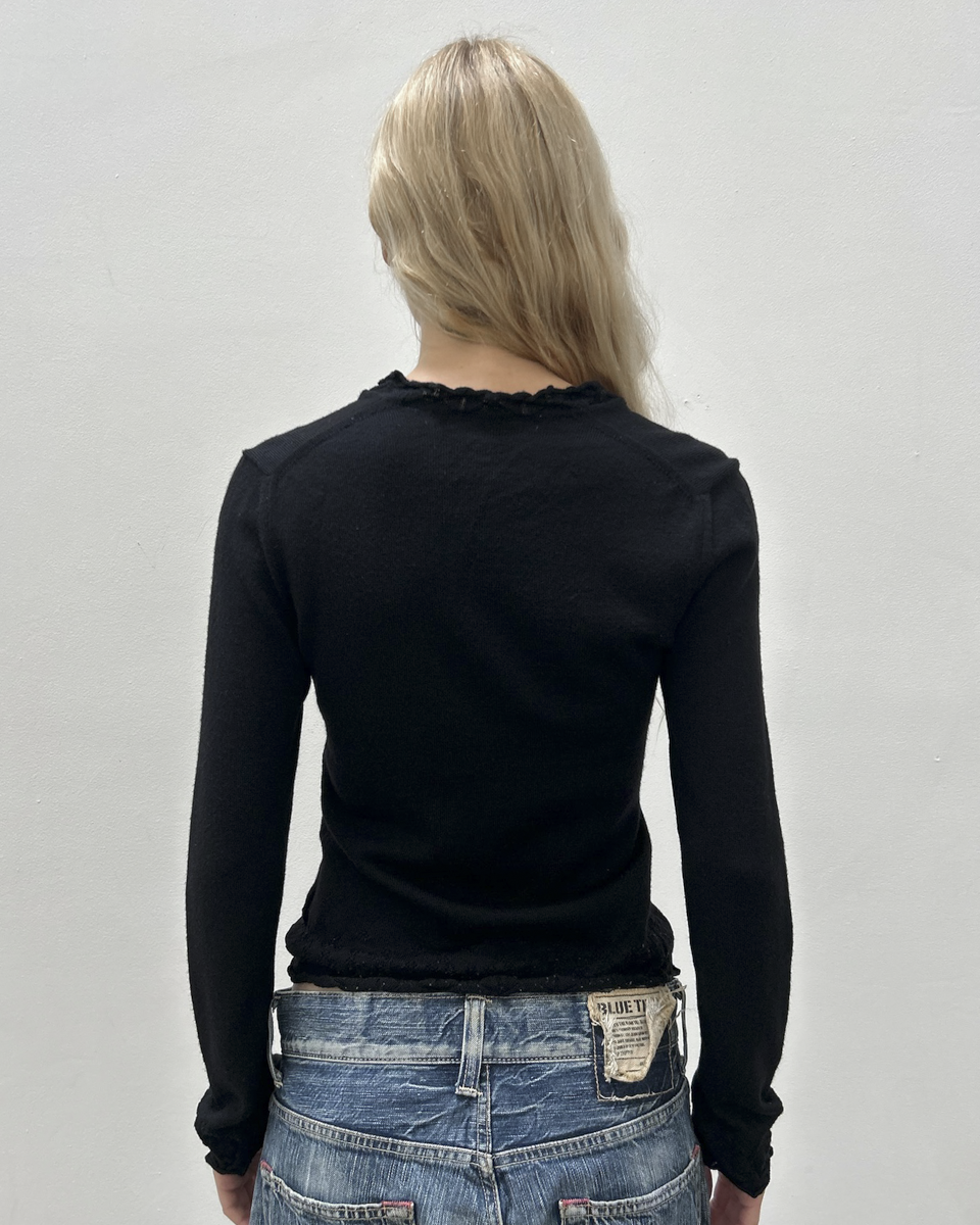 Comme des Garçons FW2005 Ruffle-Trim Sweater