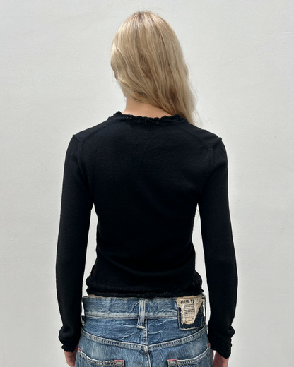 Comme des Garçons FW2005 Ruffle-Trim Sweater