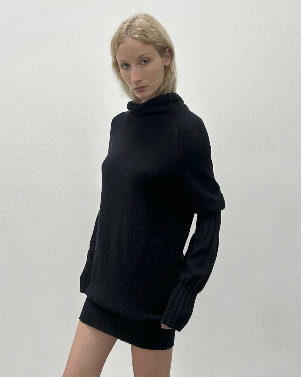 Y's Yohji Yamamoto Funnel Neck Dress