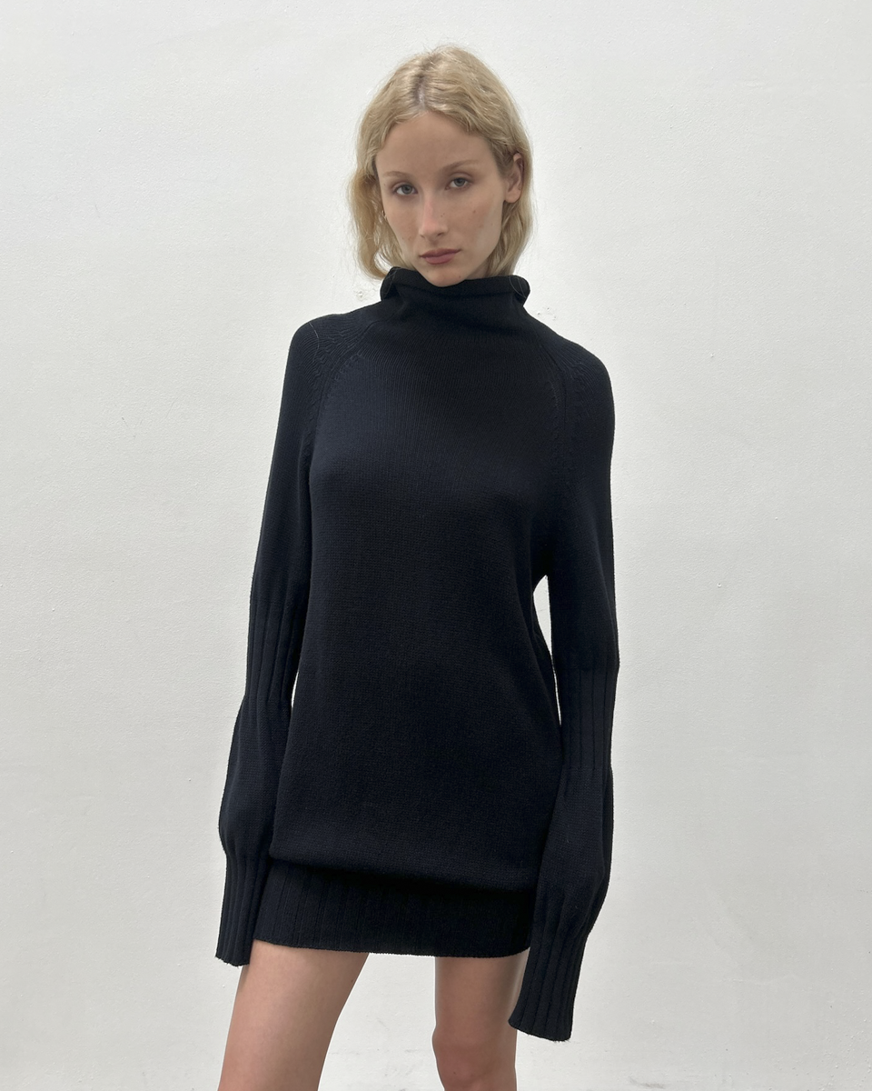 Y's Yohji Yamamoto Funnel Neck Dress