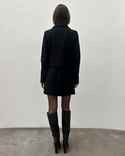 Pinko Faux Fur Wool Coat