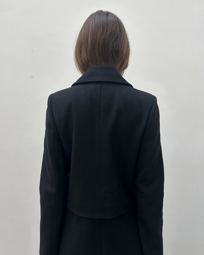 Pinko Faux Fur Wool Coat