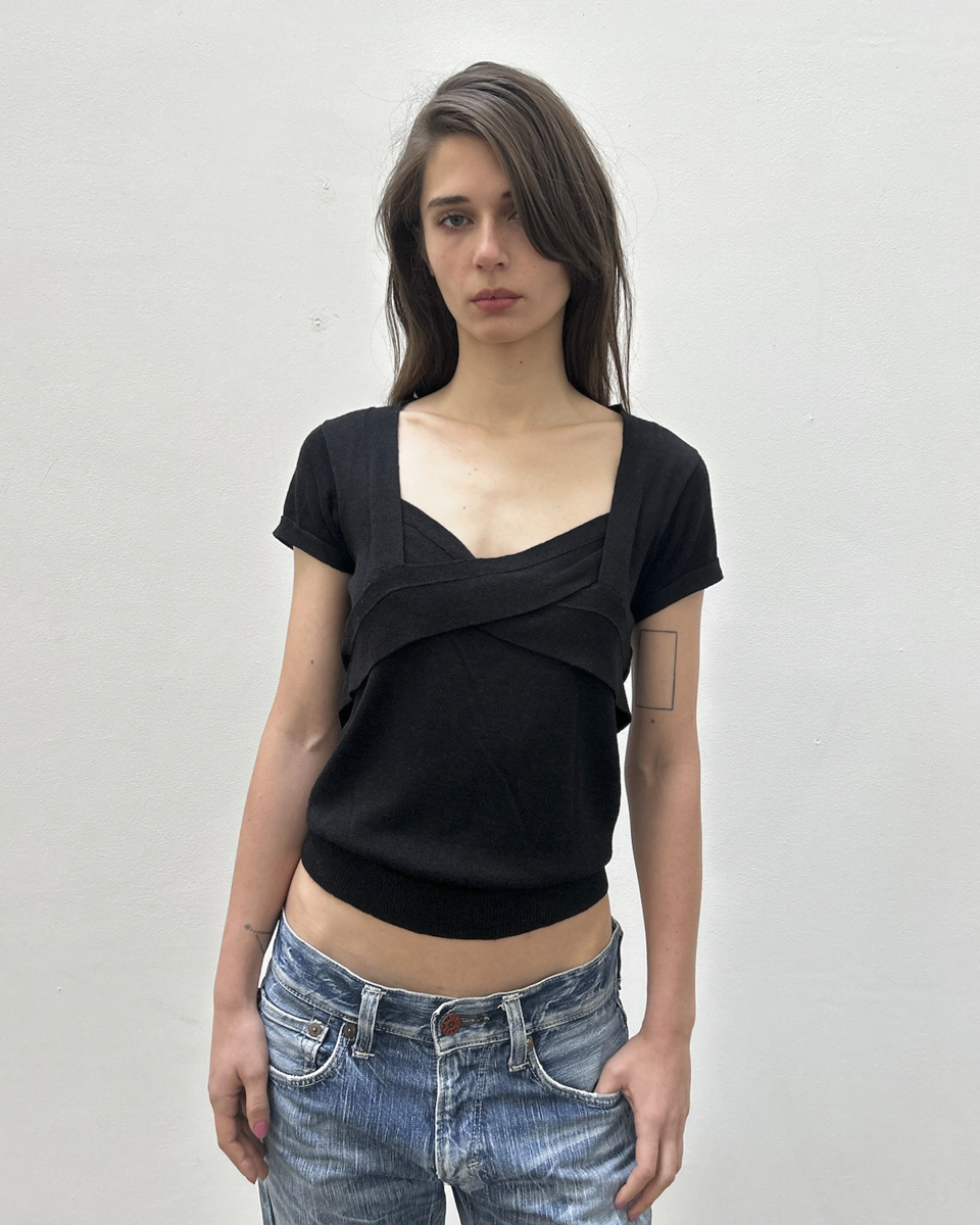 Gucci FW2007 Mock Neck Knit Top