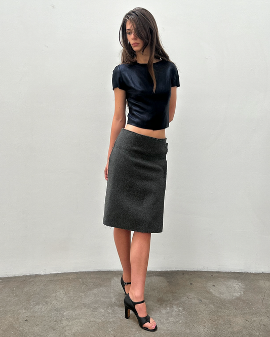 Céline by Phoebe Philo Raw Edge Wrap Skirt