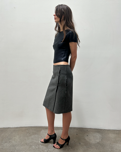 Céline by Phoebe Philo Raw Edge Wrap Skirt