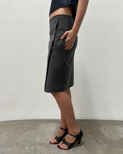 Céline by Phoebe Philo Raw Edge Wrap Skirt