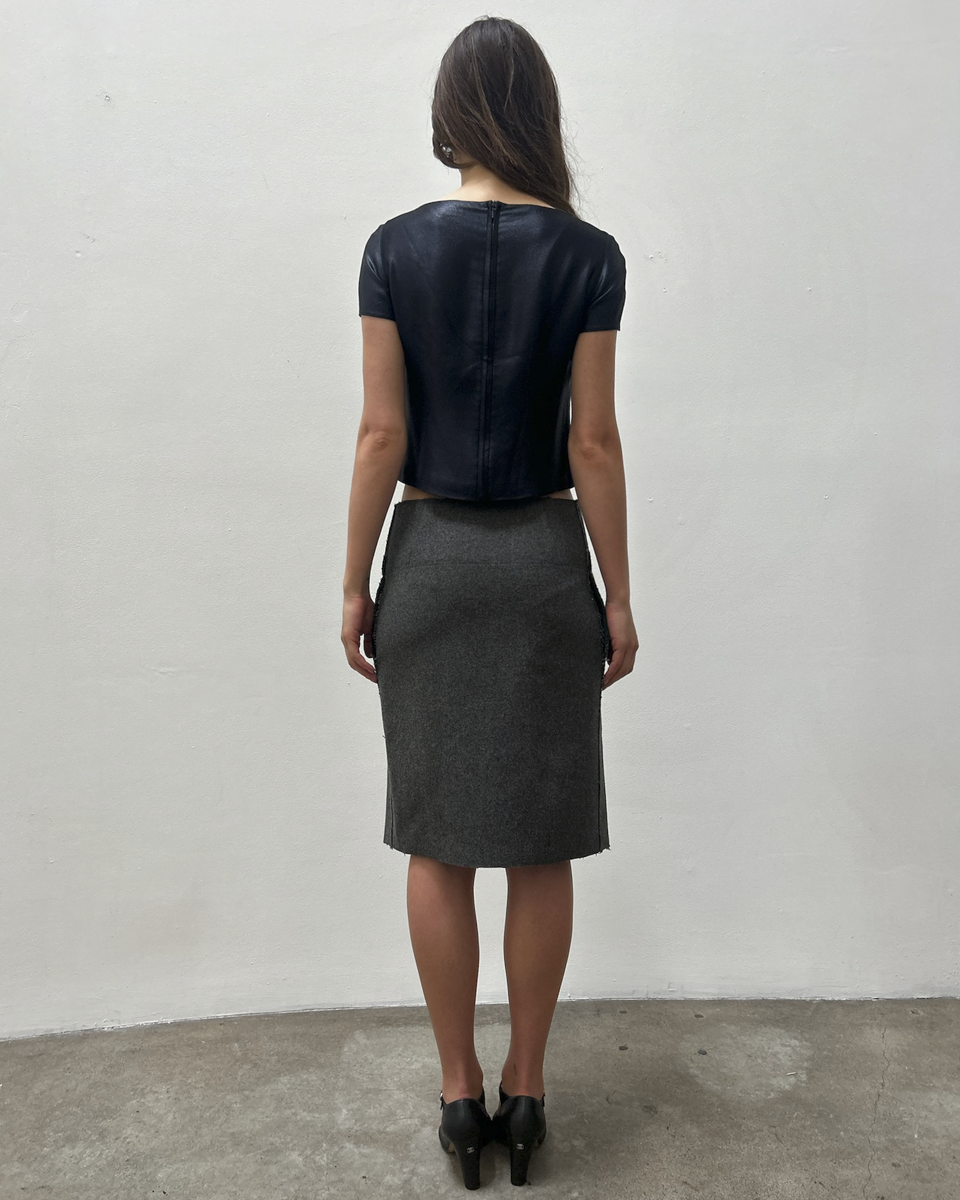 Céline by Phoebe Philo Raw Edge Wrap Skirt