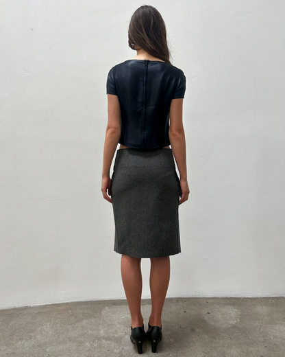 Céline by Phoebe Philo Raw Edge Wrap Skirt
